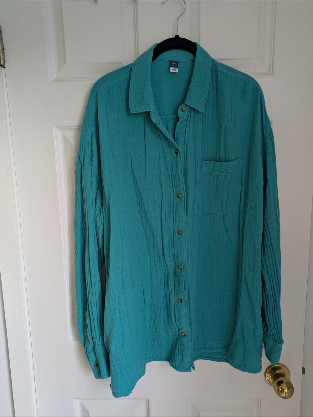 NEW Cotton Gauze Button Up Large (Tall)